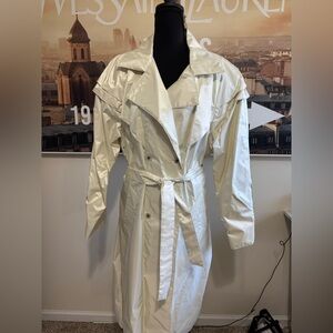 Elegant Cream Women's Trench Coat